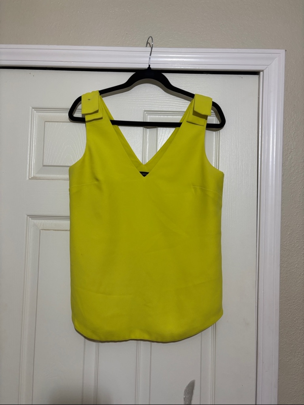Banana Republic Bright Yellow V-Neck Tank Top